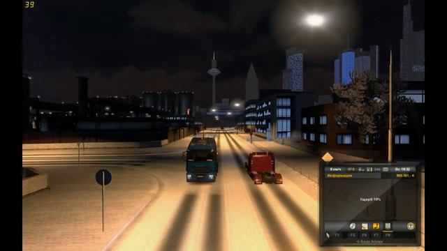 ETS2 Встречаем зимний мод танцами. смотреть онлайн
