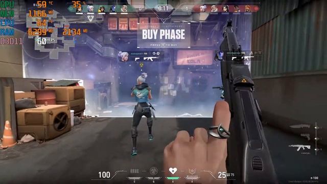 GTX 1050ti 4gb Valorant Ryzen 3 2200g FPS Test 2021 смотреть онлайн