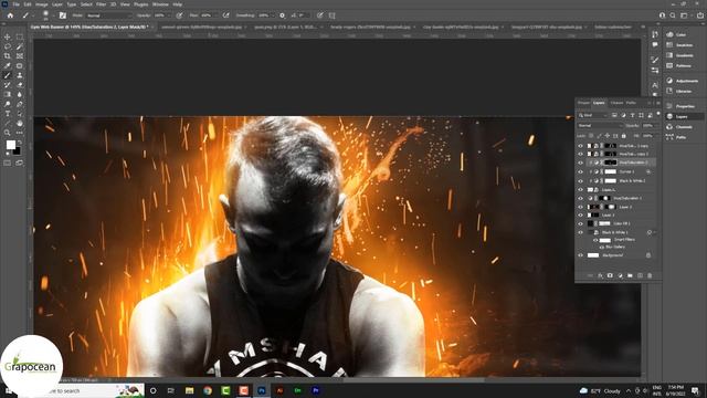 How to Make Fitness or Gym Web Banner | Adobe photoshop Tutorial смотреть онлайн
