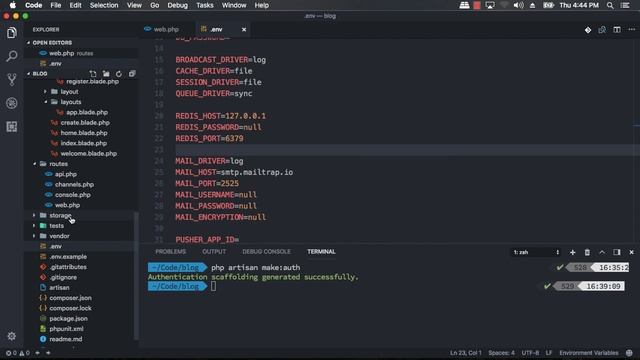 Laravel 5.5 For Beginners - 26 Make Authentication in Laravel смотреть онлайн