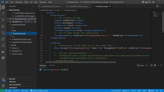 How to make your csproj settings available via NuGet смотреть онлайн