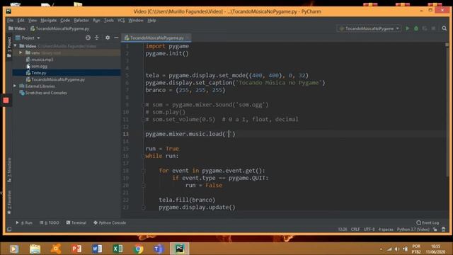 Tocando Música no Pygame смотреть онлайн