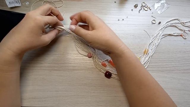 Украшение из ниток для бохо платья!! Прошу строго не судить, пожалуйста))) смотреть онлайн
