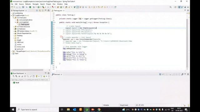 Log4j practical example: How to use log4j in code // Easy Learning Channel смотреть онлайн