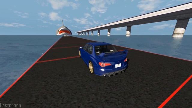 Shark Speed Bumps Crashes - BeamNG Drive (Cars Vs Sharks) смотреть онлайн