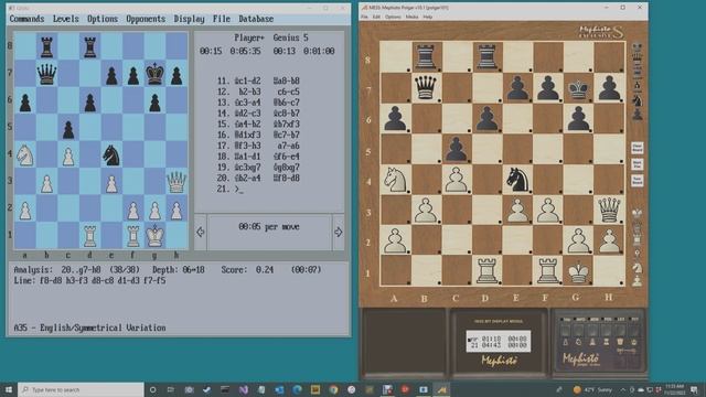 Mephisto Polgar v10.1 vs Chess Genius 5 смотреть онлайн