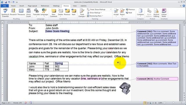 Document Comments in Word and Excel 2010 - Document Reviewing Tools смотреть онлайн