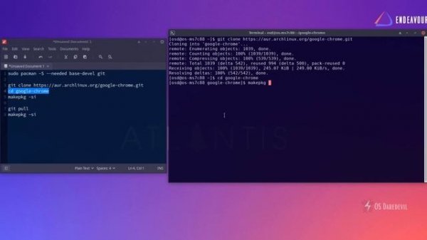 How to install Google Chrome on Endeavouros Arch Linux