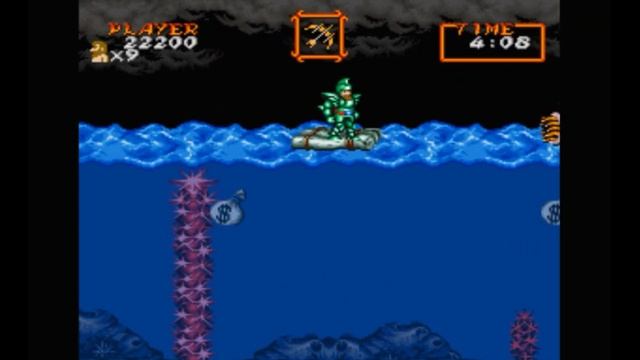 Super Nintendo (Snes) 16-bit Chou Makai Mura Stage 2 The Rotting Sea - Гниющее море