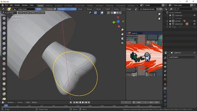AMONG US in 3D | BLENDER 3D MODELLING TIMELAPSE | BEWARE OF IMPOSTOR!! смотреть онлайн