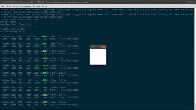 TFLearn PyGame Snake смотреть онлайн