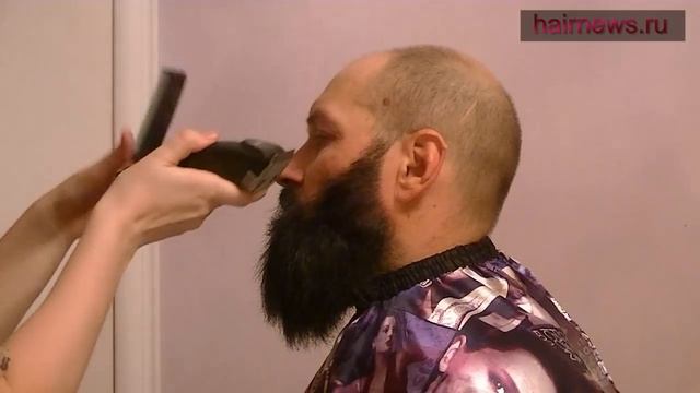 Стрижка квадратной русской бороды. Haircut A Square Russian Beard