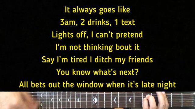Leyla Blue - Latenight | Karaoke Guitar Instrumental смотреть онлайн