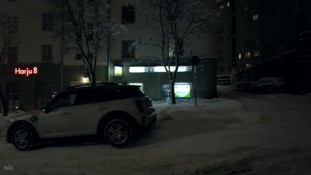 Quiet Winter Night Walk In Kallio, Helsinki ( 23 February 2022 )