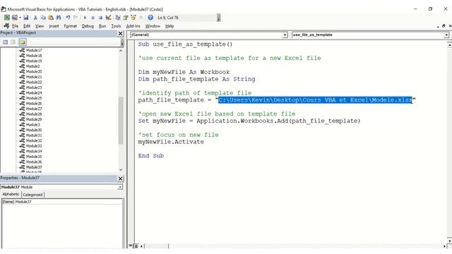 VBA Create a new Excel file from template смотреть онлайн