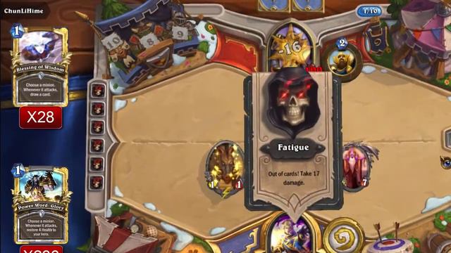 Hearthstone - Priest resurrect at -474 life ! - Epic video/Funny / EN Version смотреть онлайн
