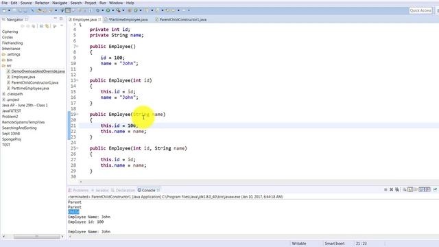 Java - Calling Overloaded Constructors During Inheritance смотреть онлайн