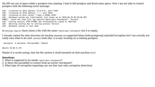 Databases: Postgres cannot be restarted after disk ran out of space (3 Solutions!!) смотреть онлайн