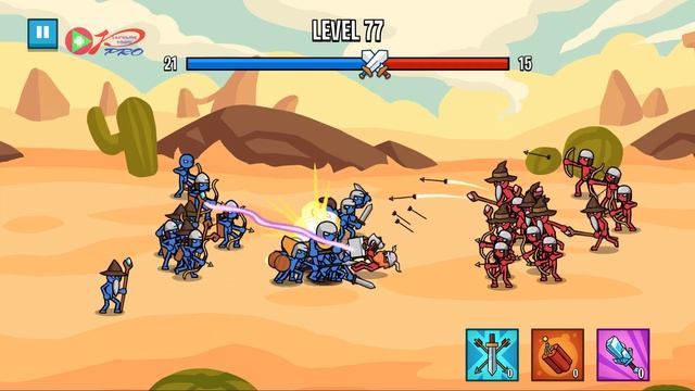 STICK WARS 2 - All Levels Gameplay Part 5 (iOS Android) - Levels 71-80 смотреть онлайн