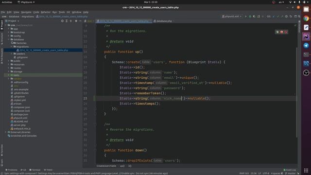 Laravel&Vue CRM.3: Настройка соединения с БД, Миграции смотреть онлайн
