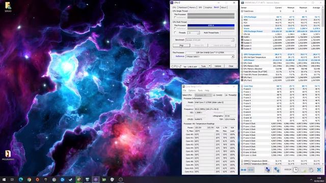 I7-12700K @ 5.0 GHz OVERCLOCK CINEBENCH R23/20 BENCHMARK TEMPERATURE