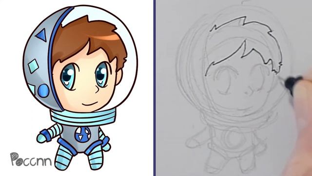 Cómo dibujar un Astronauta Chibi смотреть онлайн