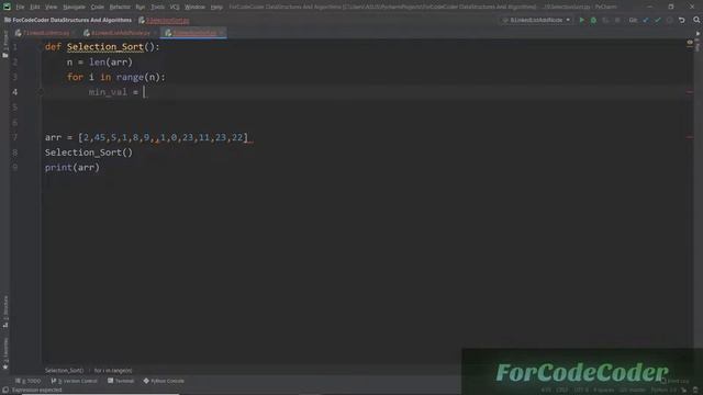 Sorting: Selection Sort Implementation | Data Structures and Algorithm Using Python #11 смотреть онлайн
