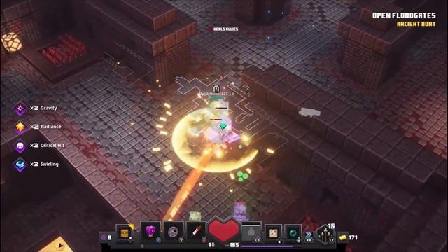 Gameplay of the new ancient hunt Minecraft dungeons (best sacrifice set) смотреть онлайн