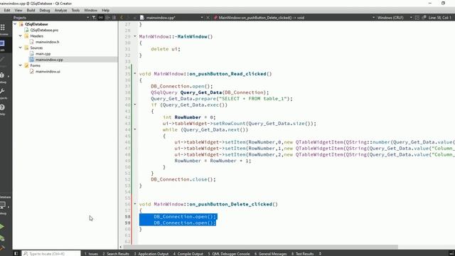 Qt QSqlDatabase | MYSQL Operation(Insert, Update, Delete, Read) | Qt C++ | Qt Creator | Qt Tutorial смотреть онлайн