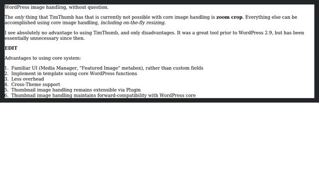 Wordpress: What Is Your Take: TimThumb Vs. WordPress Thumbnails? The Great Debate (4 Solutions!!)
