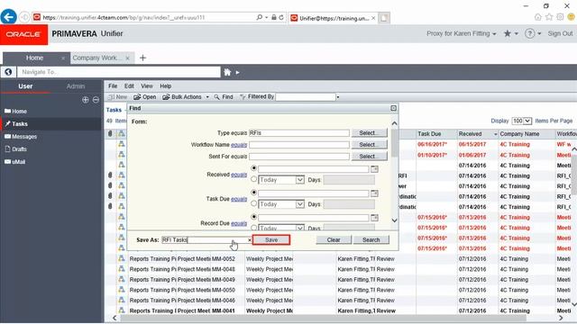 Did You Know...You Can Save Searches Using Oracle Primavera Unifier (v16)? - Foresee Consulting смотреть онлайн