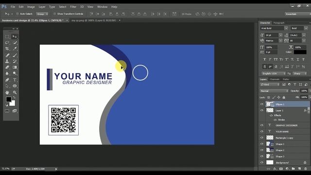 Business card design in photoshop cc | simple photoshop tutorial | LM Graphics смотреть онлайн