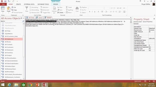 73. SQL Appending Rows Using INSERT INTO (Programming In Access 2013) смотреть онлайн