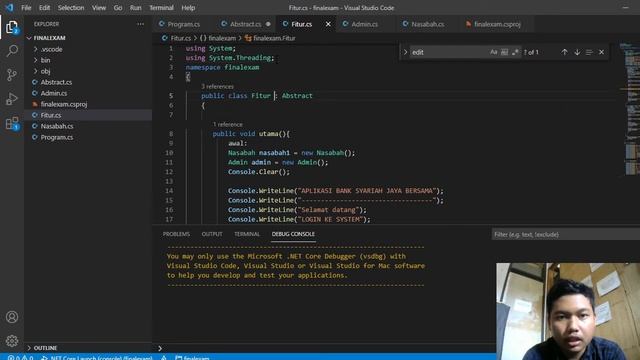 Aplikasi Terminal Manajemen Data Nasabah Bebasis Object Oriented Programming C Sharp (C#) смотреть онлайн