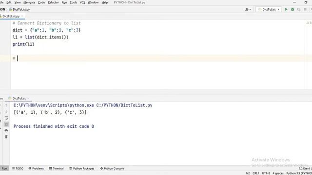 Convert dictionary to list in python смотреть онлайн
