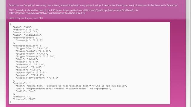 Missing basic DOM types in TypeScript project смотреть онлайн