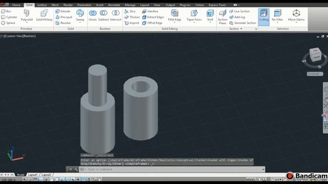 AutoCAD (Basic) Tutorial Cara membuat Engsel 3D (Hinge) #01 | Autocad how to make 3D simple Hinge смотреть онлайн