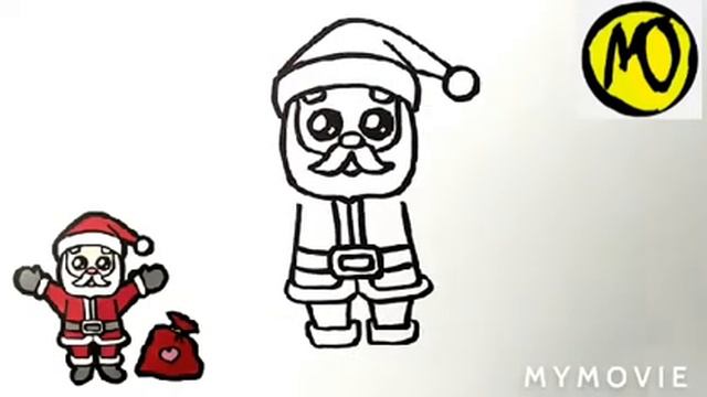 Рисуем Деда Мороза смотреть онлайн