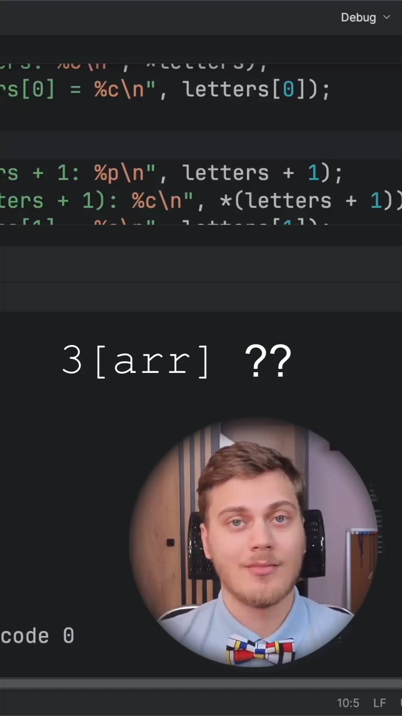 3[arr] что? доступ по индексу в массиве, dereferencing. смотреть онлайн