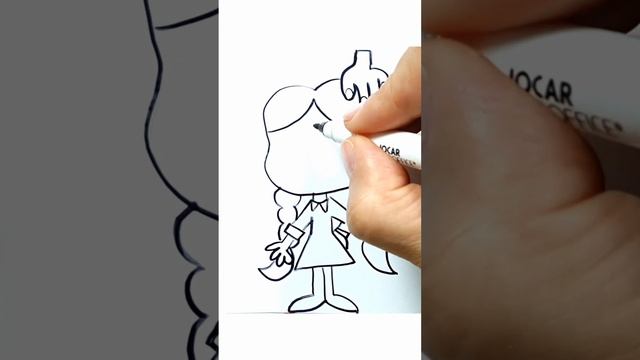 Como Desenhar e Pintar A Wandinha da Familia Addams смотреть онлайн