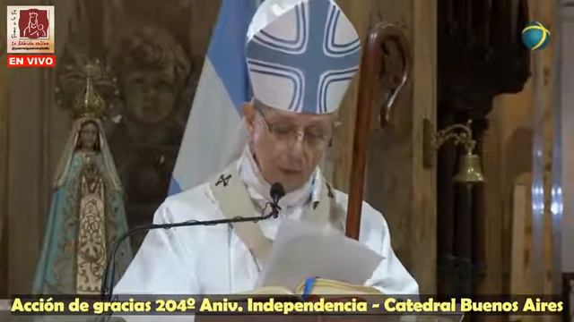 Homilía Cnal Mario Poli - 204º Aniv. Independencia argentina смотреть онлайн