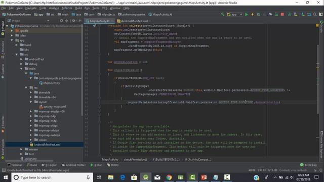 Android Kotlin Pokemon Go Game Track GPS and User Permission смотреть онлайн