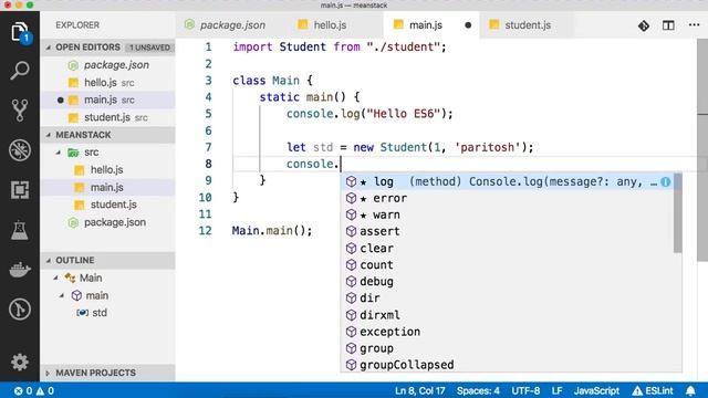 7.1 Fundamentals of ES6. How to compile and run ES6 program in console? смотреть онлайн