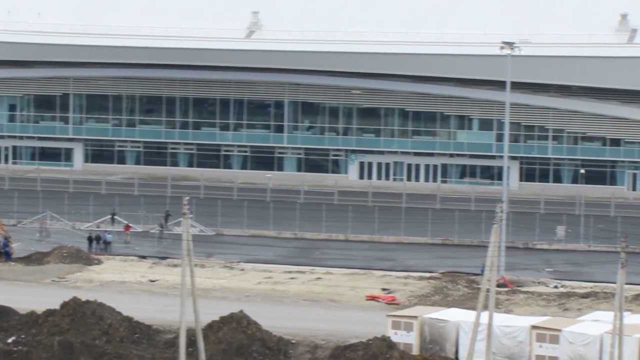 Панорама олимпийского парка в Сочи. Март 2013. смотреть онлайн