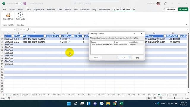 Phần mềm VBA Excel lấy thông tin hóa đơn tư File XML vào bảng kê Excel hoặc Word смотреть онлайн
