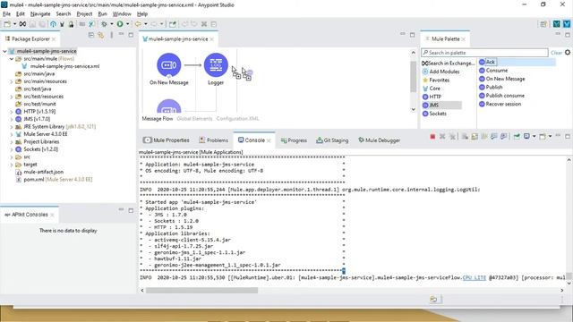 Mule 4 sample JMS connector application to receive, send & acknowledge msg, #mulesoft #mule4 #jms смотреть онлайн