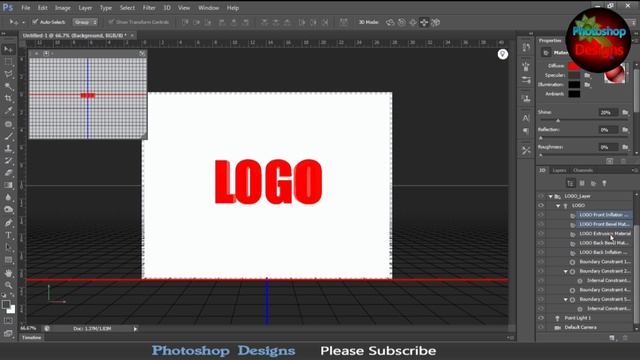 Adobe Photoshop CS6 - How To Make 3D Logo смотреть онлайн