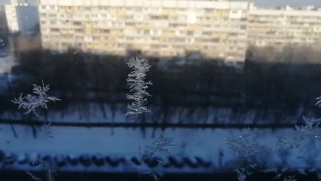 Мороз художник, нарисовал красивое на моих окнах ?❄️ смотреть онлайн
