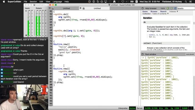 Synth, SynthDef, Iteration, Conditionals - Week 3 Fall 2017 MUS 499C - Intro to SuperCollider смотреть онлайн