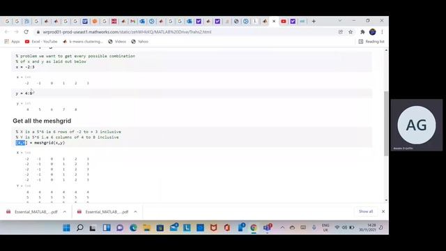 Explanation of meshgrid function in Matlab смотреть онлайн